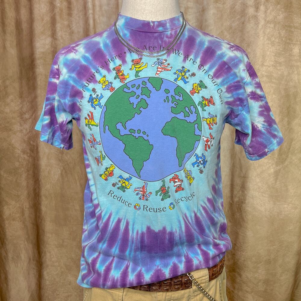 Vintage Grateful Dead Shirt 90s Reduce Reuse Recycle Tie Dye T-Shirt Band Tee